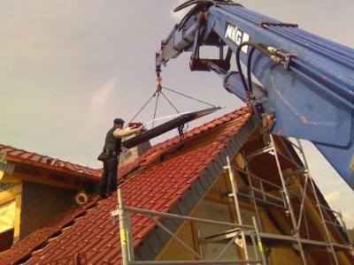 Dachdecker Bastian Pickert - Einbau eines Solarkollektor